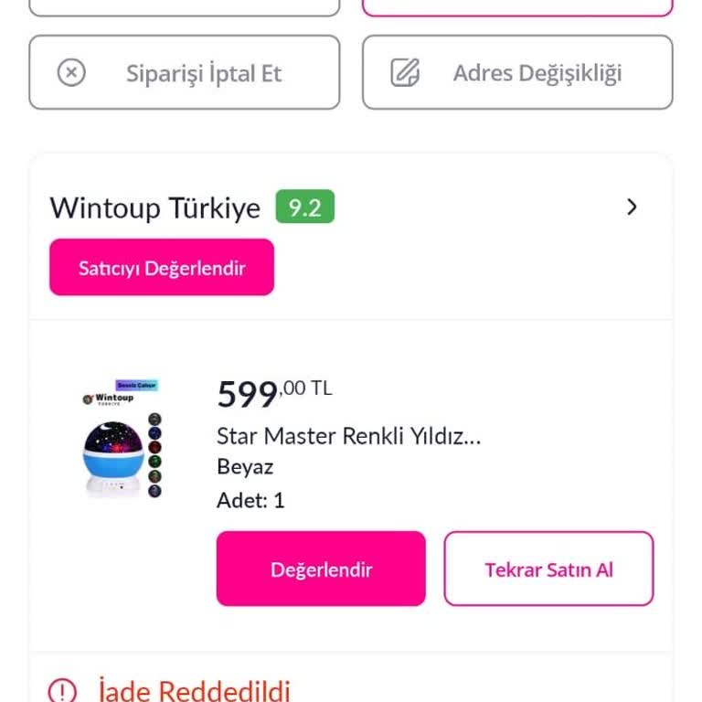 Pazarama Kusurlu Ürün İade Reddi