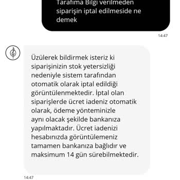 Stradivarius Habersiz Sipariş İptali