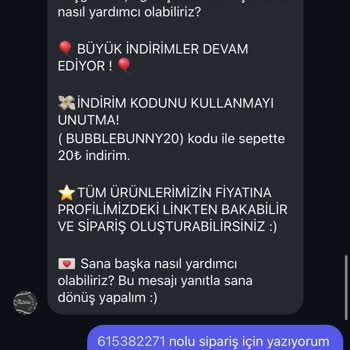 Bubble Bunny | Special Gift Store Bubble Bunny Siparişim İçin Geri Dönüş Alamıyorum.