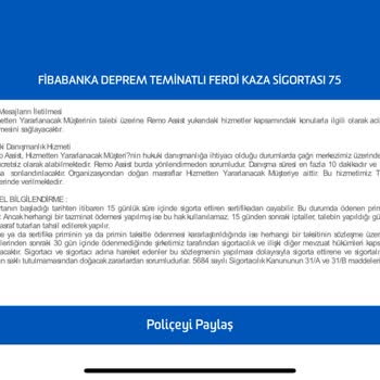 Fibabanka Krediye Bağlı Hayat Sigortası Poliçe İptali.