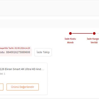 Trendyol İade Yapılmıyor Acil Geri Dönüş Yapılsın