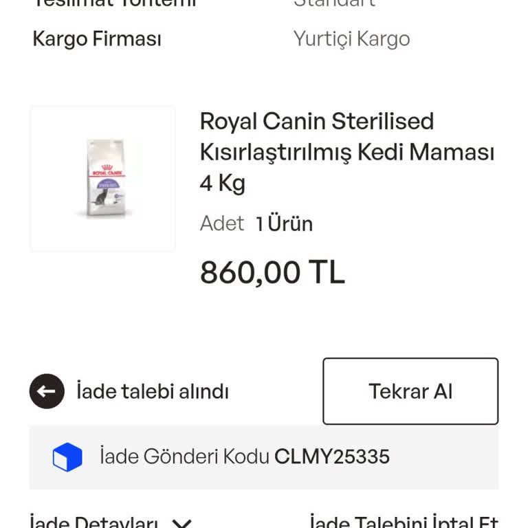 İdefix İade Ürünü İçin Kargo İade Kodunu Beceremedi