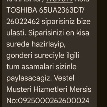 Vestel A101'den Aldığım Toshiba TV Model Karışıklığı