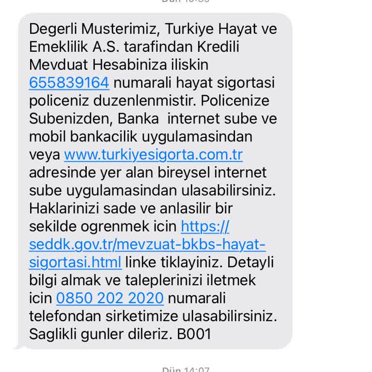 Ziraat Bankası Bilgim Olmadan Hayat Sigortası Başlatmış