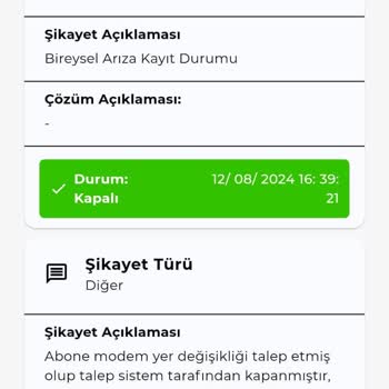 Kablo Net Hizmet Vermiyor. Modem Oda Değişikliği İçin Adrese Gelmedi