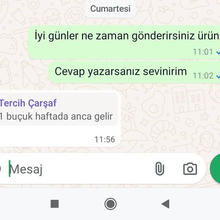 Tercih Çarşaf (Instagram) Geç Gönderiyorlar, İade Bölümü Yok, Kargo Takibi Yok Kaba Ve İlgisiz