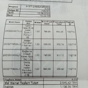 Çamsan Park Alışveriş Ve Yaşam Merkezi Çantaya Farklı Beden Koymuşlar