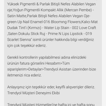 Flormar'ın Hatalı Ürün Gönderip Doğru Ürünleri Temin Etmemesi