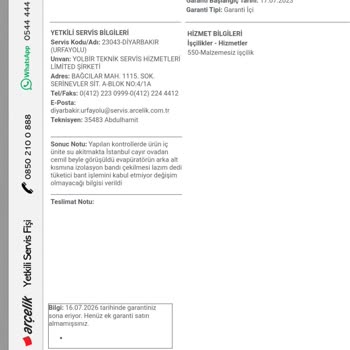 Arçelik Klima ile Sürekli Sorun Yaşıyorum