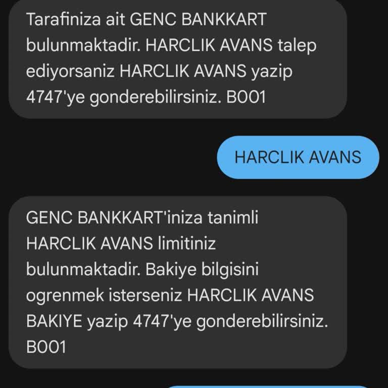 Ziraat Bankası Harçlık Avans Bakiyesi Yetersiz
