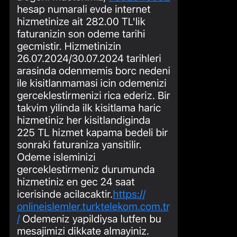 Türk Telekom İnternetim Haksız Yere Kısıtlandı Ve Ödeme Çıkarıldı Tarafıma.