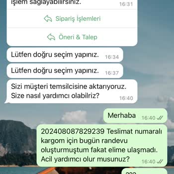 Dijital Kurye Teslim Edilmeyen Kargo (Türk Telekom Hat)