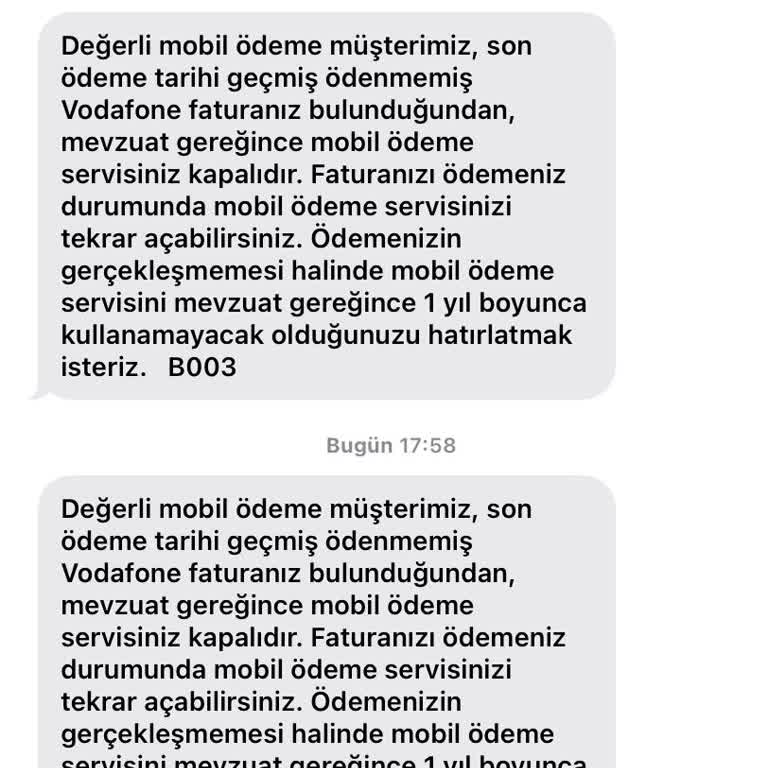 Vodafone Mobil Ödeme Sorunu: Fatura Ödememe Rağmen Hala Kapalı