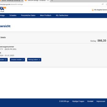 Europa Go schlechteste Versicherung die Ich je hatte. Nie Wieder