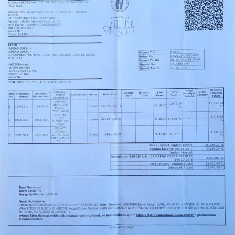 Yataş Firmasında Sunulan Ürünün Yanıltıcı Şekilde Satış Yapılması.