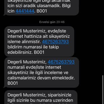 Türk Telekom 3 Randevuya Gelmedi