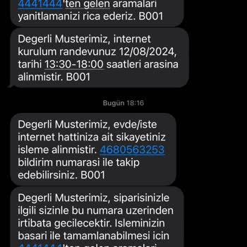 Türk Telekom 3 Randevuya Gelmedi