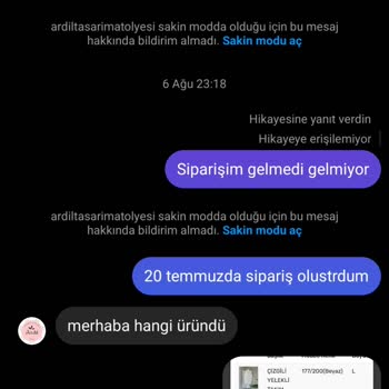 Ardil Tasarım Atölyesi Defolu Ürün - Geç Kargo