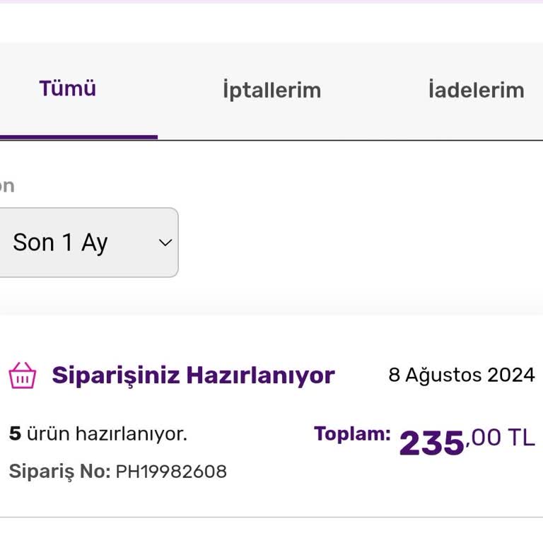 Gratis Web Sitesi Sipariş Hazırlanıyor