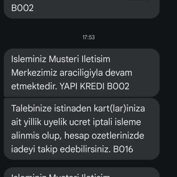 Yapı Kredi Bankası Y. Kredi Kart Aidatı