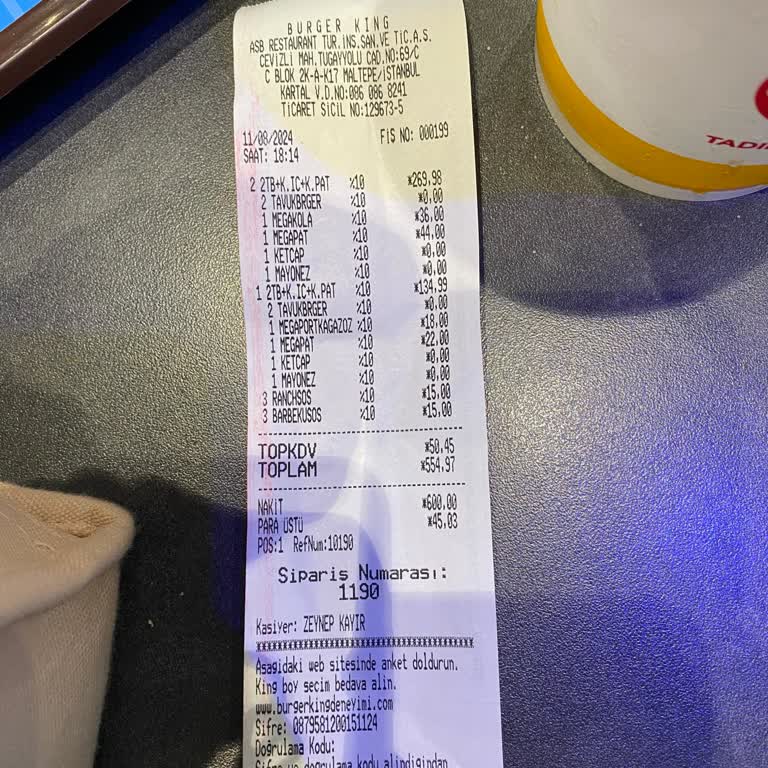 Burger King Bayat Malzeme Kullanılıyor