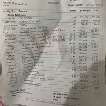 Honda Ataşehir Servisinde Yaşanan Büyük Hayal Kırıklığı