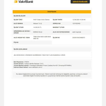 VakıfBank Kişileri İftiraya Ve Lekelemeye Maruz Bırakıyor...