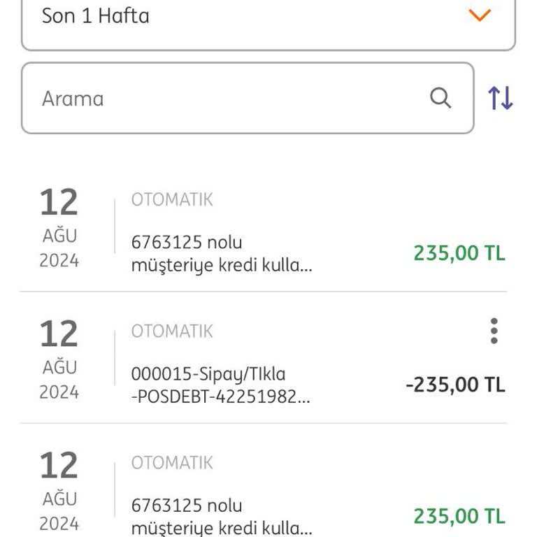Tıkla Gelsin 2 Defa Alınan Ödeme