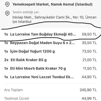 Yemeksepeti Market Yemeksepeti Sürekli Eksin Ürün Gönderiyorum Ve Ücret İadesi Yapmıyor