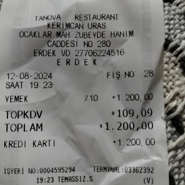 Tanova Restaurant Tam Bir Felaketti