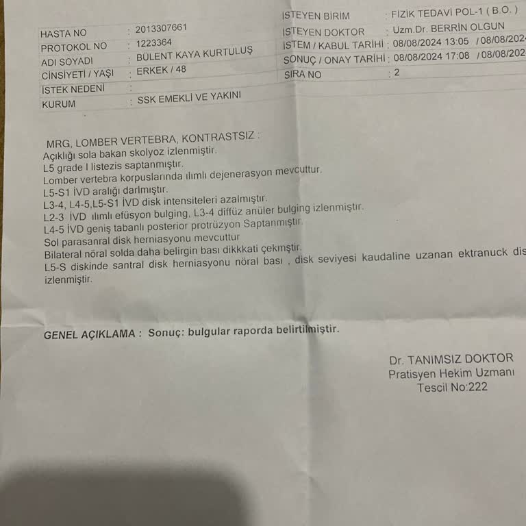 Egemed Hastaneleri Tedavi Sürecinde Yaşanan Olumsuz Deneyim