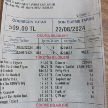İBB - İstanbul Büyükşehir Belediyesi Su Faturasında Fahiş Fiyat