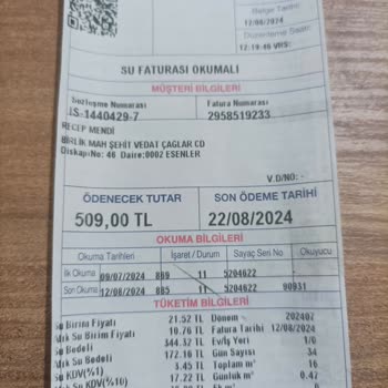 İBB - İstanbul Büyükşehir Belediyesi Su Faturasında Fahiş Fiyat