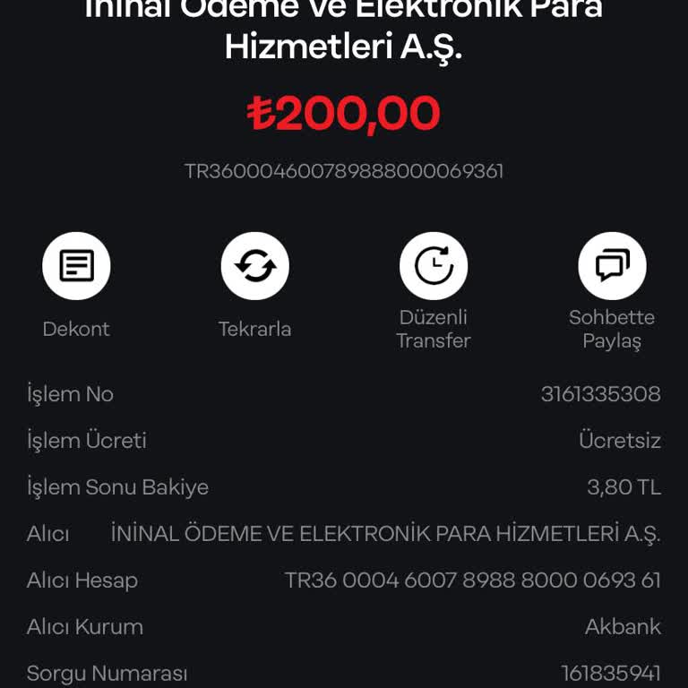 İninal Para Gitmemesi Ve Paranın İade Edilmemesi
