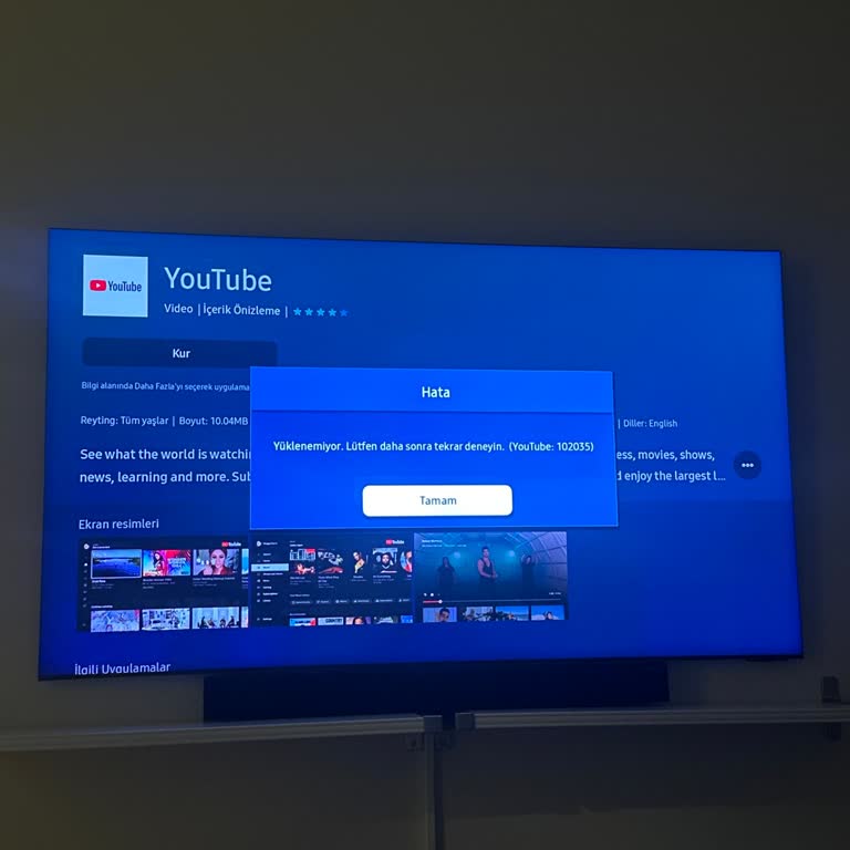 Samsung Neo QLED Kurumda Uygulama Yüklememe Hatası