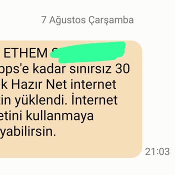 ORIS Telekom 1 Hafta İçerisinde 2 Fatura Ücreti Ödenmesi Talep Edilmesi.
