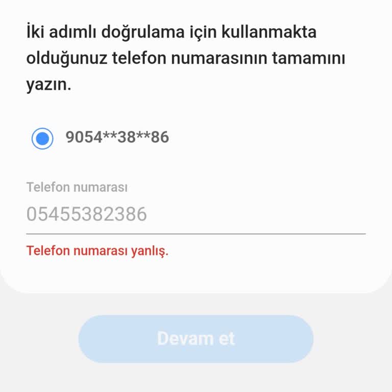 Samsung S24 Samsung Account Şifre Sıfırlama Olmuyor.