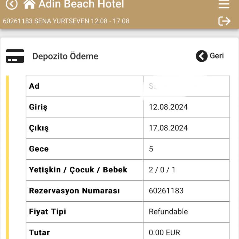 Adin Beach Hotel Adin Otel Mağduriyeti