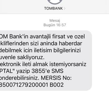 Tom Bank Ve Tom Finans Kuruluşlarındaki Üyeliğimin İptali