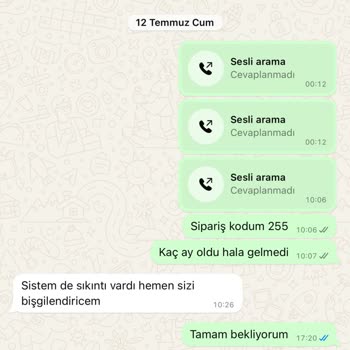 Renkmod Forma Siparişimi Göndermediler