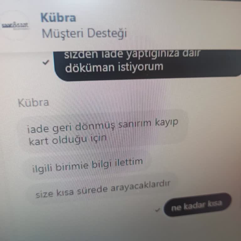 Saat & Saat İade Tutarımı Yatırmıyor