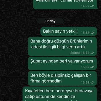 Gardrops Kıyafetlerim İade Edilmiyor.