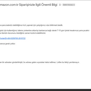 Amazon.com.tr Ürün İademi Onaylayıp Ardından Reddediyor