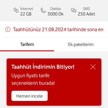Tarife Zammı ve GB Düşürme Şikayeti