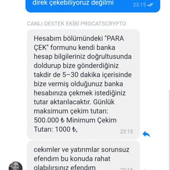 Procatscrypto Merhaba Durumu Özetledim