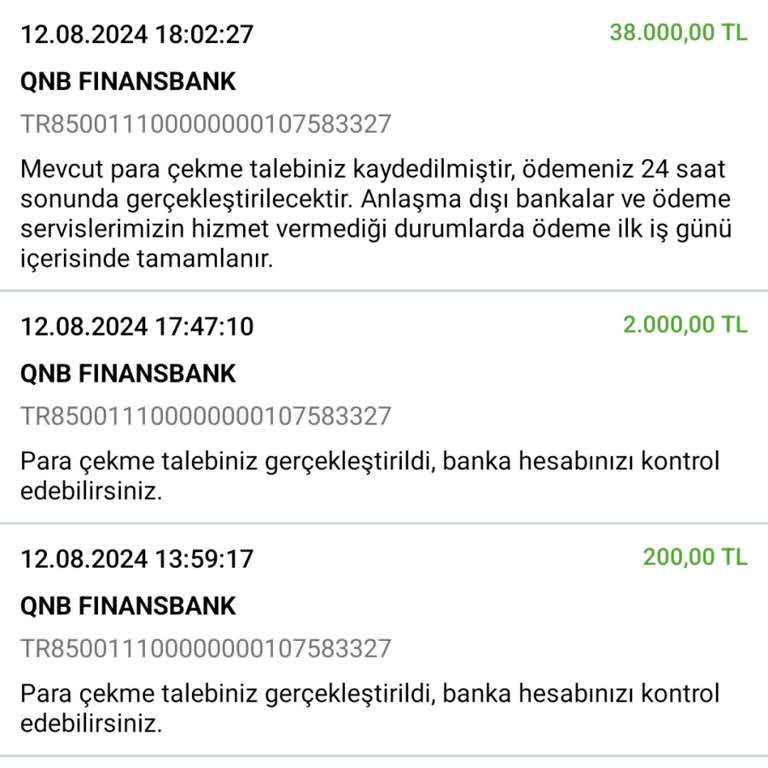 Nesine Hesabımdaki Paramı Geri Çekemiyorum