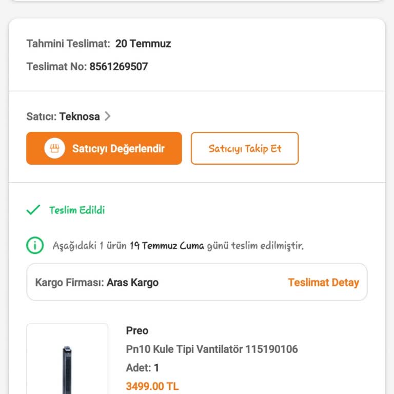 Yeni Alınan Preo P10 Ürünü Hava Üflemiyor Ve Kötü Koku Yayıyor