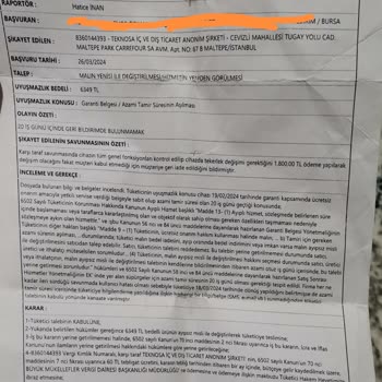 Teknosa Haklı Bulunduğum Davada Beni Haksız Çıkarmaya Çalışıyor...