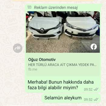 Oğuz Otomotiv (Ankara) Yanıltıcı Yedek Parça Satışıyla Mağduriyet Yaşadım