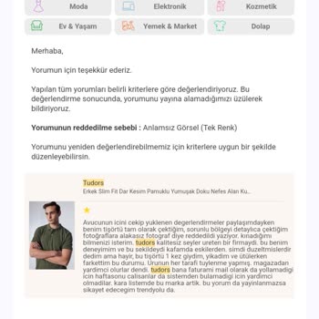Trendyol Gerçek Değerlendirmeleri Reddediyor
